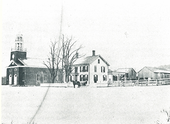 OLD BRICK CHURCH AND PATTERSON-RITCHIE FARM Note the Original Steeple on the Church